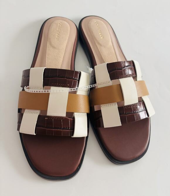 Cole Haan Shoes - Cole Haan Go-To Ensley Leather Slide Sandal Women's Colorblock Size 9 B
